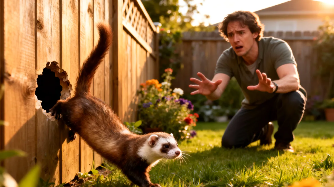 Frettchen benötigen spezielle Trainingsmethoden und Verhaltensübungen für die sichere Gartennutzung, da sie von Natur aus neugierig sind, Fluchtverhalten zeigen können und spezifische Sicherheitsrisiken im Außenbereich bestehen"
