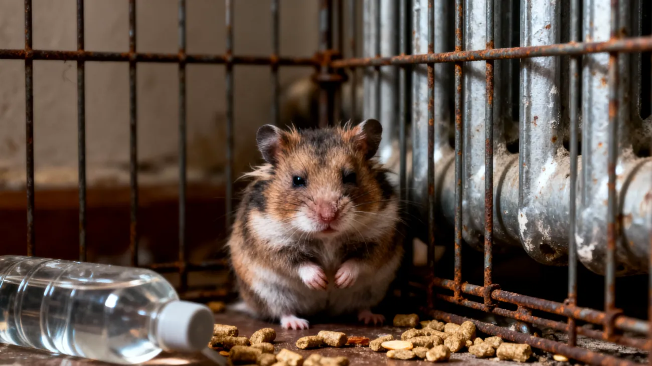 Hamster in der Wohnung benötigen spezielle Ernährungsempfehlungen, da die trockene Heizungsluft und begrenzte Bewegungsmöglichkeiten zu Dehydrierung und Gewichtszunahme führen können"