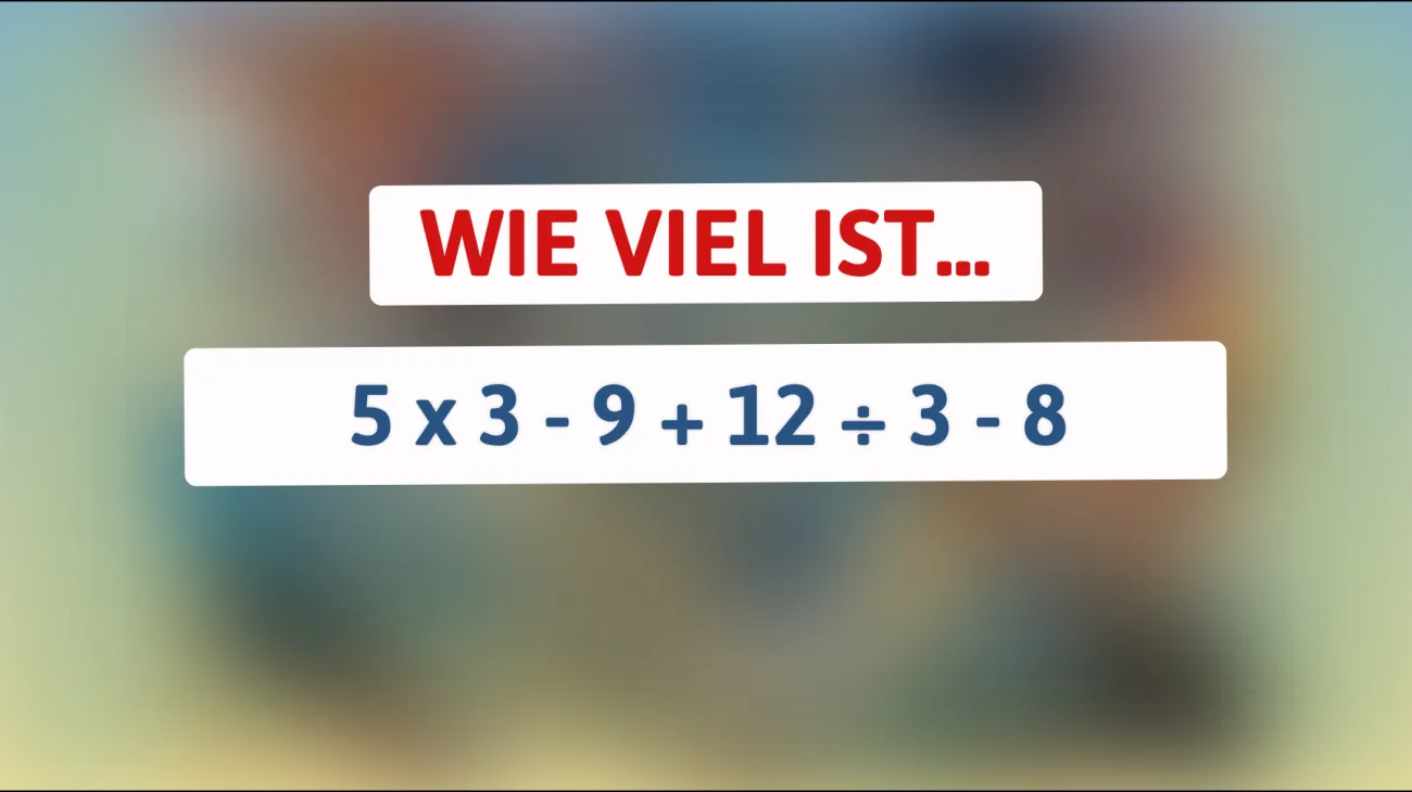 Nur wahre Denksport-Meister können dieses Mathe-Rätsel lösen: Bist du schlau genug, um das Ergebnis zu finden?"