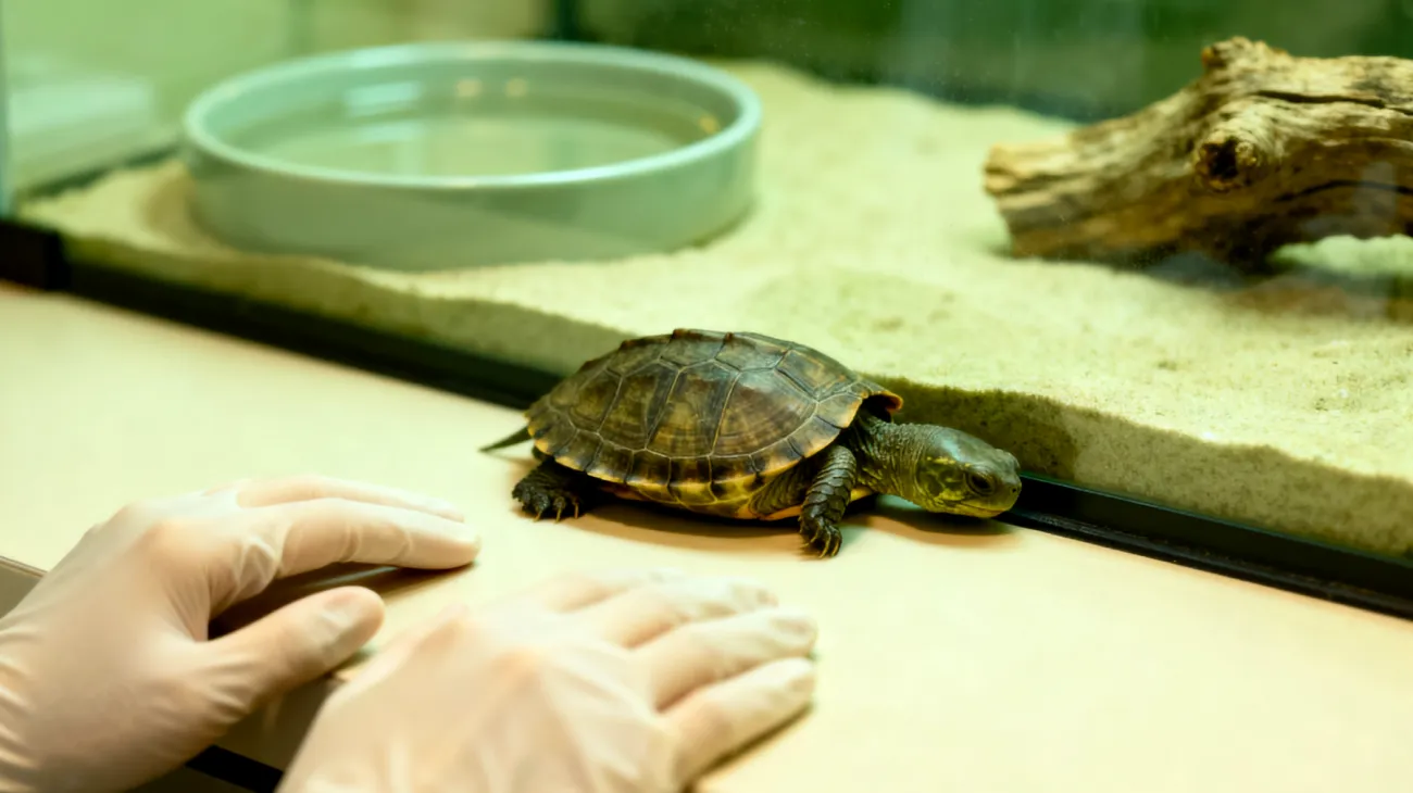 Schildkröte zeigt nach einer Kastration ungewöhnliche Verhaltensweisen und benötigt spezielle Trainingsansätze zur Wiederherstellung normaler Aktivitätsmuster"