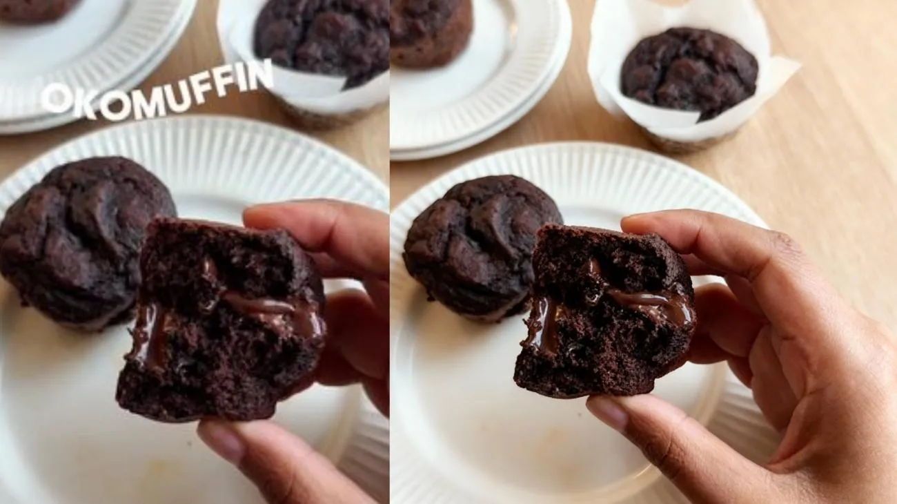 Glutenfreie Schokomuffins ohne abwiegen! Zuckerfrei und nur aus 4 Zutaten 💕 #schokomuffin #glutenfreibacken #zuckerfreierezepte"